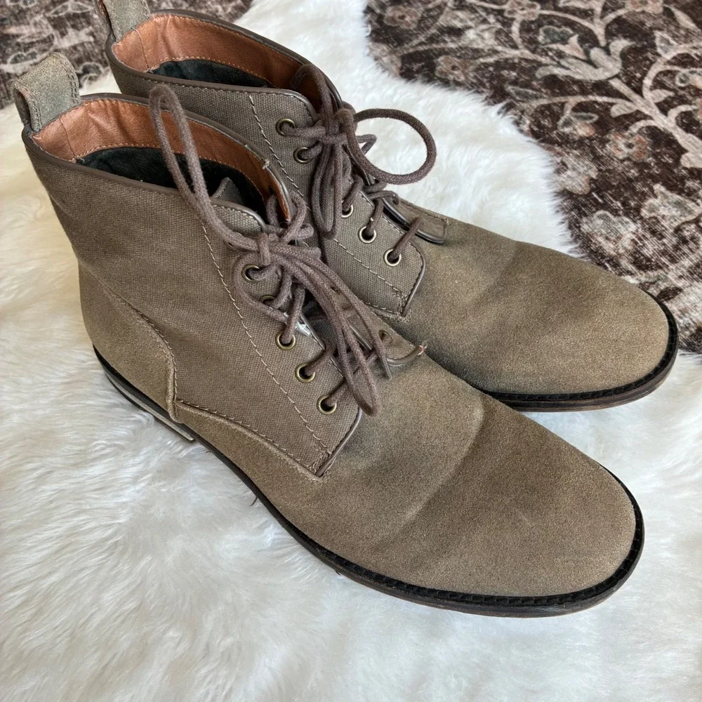 GUESS Mens Chukka Desert Boots Brown Taupe Lace Up Ankle GMEAMON Size 12